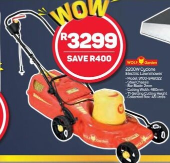 Pick n Pay Wolf Garden 2200W Cyclone Electric Lawnmower offer