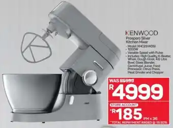 Pick n Pay Kenwood Prospero Silver Kitchen Mixer 1000W offer