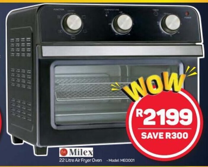 Milex Air Fryer Oven 22L offer at Pick n Pay
