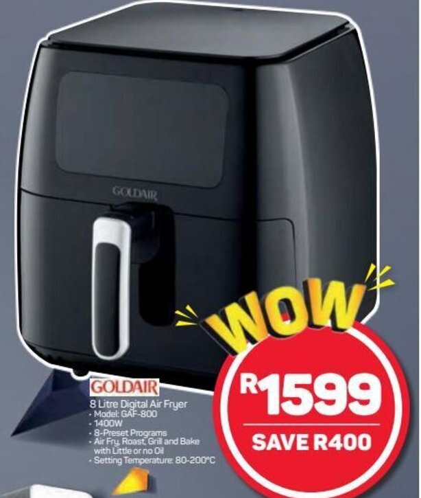Goldair Digital Air Fryer 8L offer at Pick n Pay