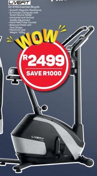 Pick n Pay Livefit DV-6150 Exercise Bike offer