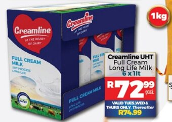 Take 'n Pay Creamline Full Cream Milk 6 x 1lt offer