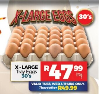 Take 'n Pay X-Large Tray Eggs 30's offer