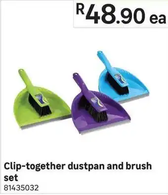 Clip-Together Dustpan and Brush Set