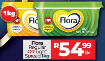 Take 'n Pay Flora Regular or Light Spread 1kg offer