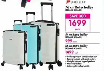 Makro Paklite Retro Trolley 76cm offer