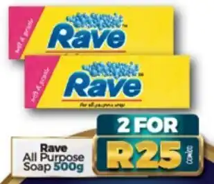 Take 'n Pay Rave All Purpose Soap 2 x 500g offer