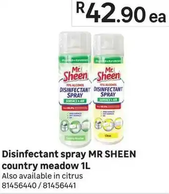 Disinfectant Spray MR Sheen Country Meadow 1L