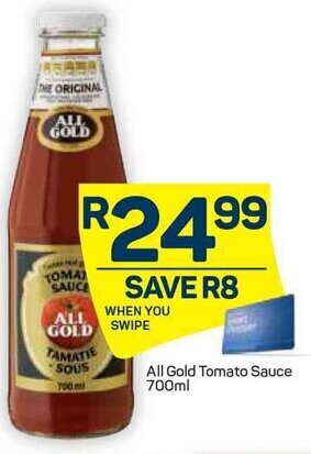Pick n Pay All Gold Tomato Sauce 700ml offer