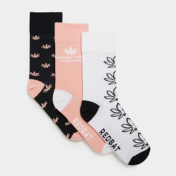 Redbat 3pack chronic multicolour socks offer at Sportscene