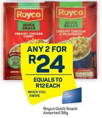 Pick n Pay Royco Quick Snack Assorted 38g offer