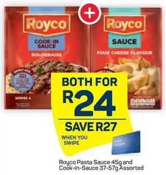 Pick n Pay Royco Pasta Sauce 45g and Cook-in-Sauce 37-57g offer