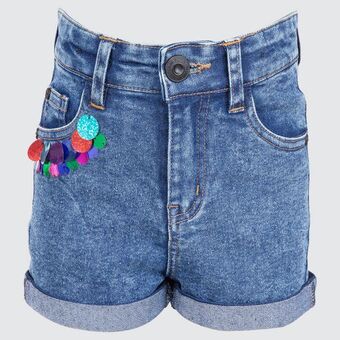 Roll up denim shorts