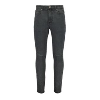 Men's grey knee cut super skinny jean