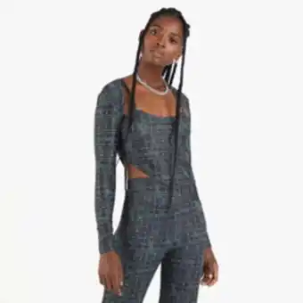 Women's multicolour rick and morty asymmetrical crop top