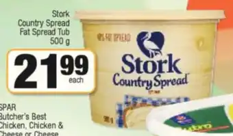 Spar Stork Country Spread Fat Spread Tub 500g offer