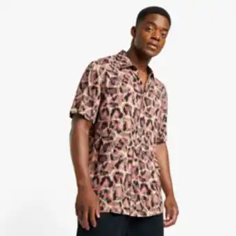 Markham Mkm pink/black printed viscose bright animal shirt offer