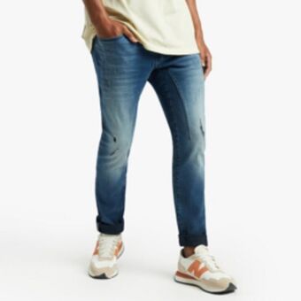 Markham Rj blue skinny dark power rip and repair jeans offer