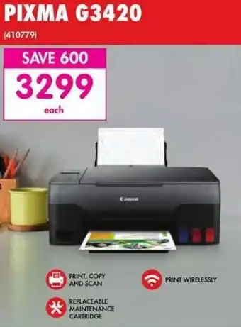 Makro Canon Pixma G3420 MegaTank Printer offer