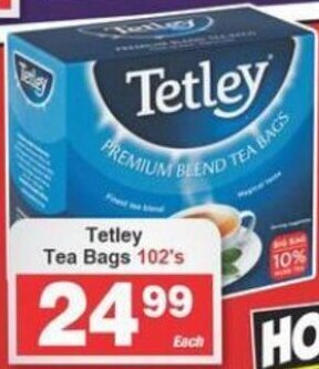 Frontline Tetley Tea Bags 102's offer