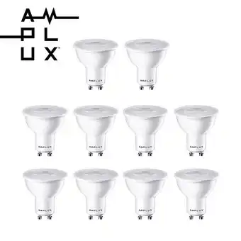 OneDayOnly 10x warm white or cool white led gu10 5w downlight bulbs offer