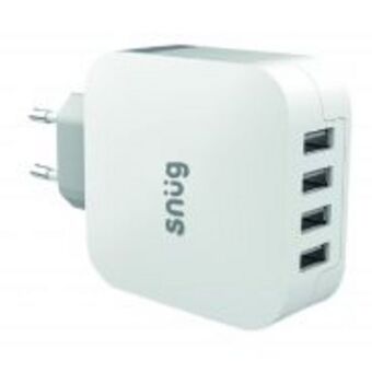 Snug 4 port 4.8a charger - white