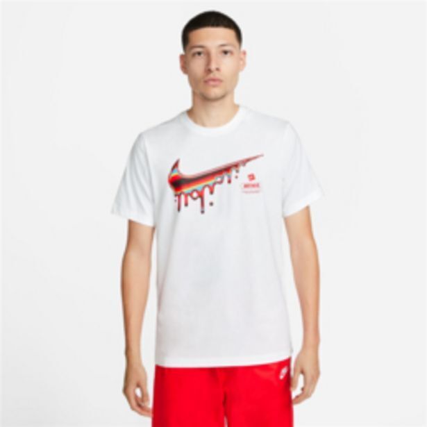 Men's nike sportswear heatwave white tee offer at Totalsports