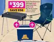 Game Ozark trail adventure 200 chair plus expert grill midi braai plus big jim 8l cooler offer