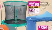 Game Bounceking 2-8 ft (2.4m) trampoline combo with steel ring offer