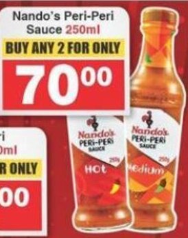 Frontline Nando's Peri-Peri Sauce 250ml offer