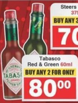 Tabasco Red & Green 60ml