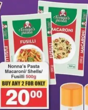 Frontline Nonna's Pasta Macaroni/Shella/Fusilli 500g offer