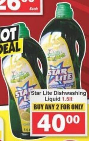 Frontline Star Lite Dishwashing Liquid 1,5lt offer