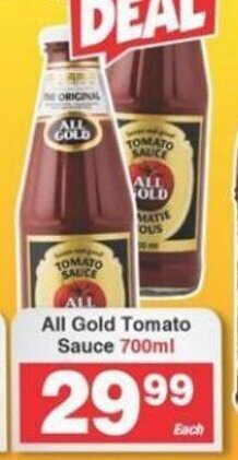 All Gold Tomato Sauce 700ml