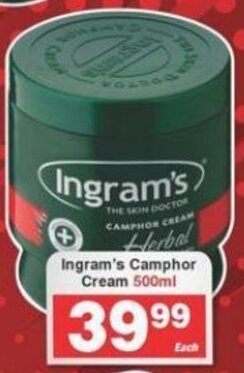Frontline Ingram's Camphor Cream 500g offer