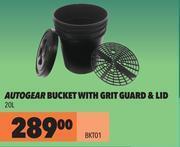 Autogear bucket with grit guard & lid bkt01-20l