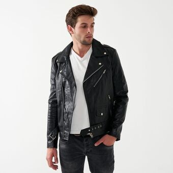 OneDayOnly Men's genuine leather jacket offer