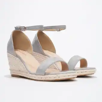 Ladies espadrille wedge strap heels