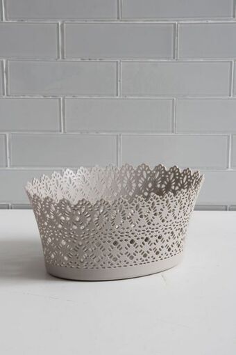 Sheet Street Oval lace storage basket offer