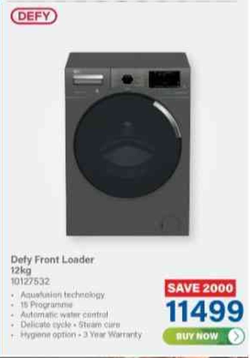 Defy Front Loader 12kg offer at Incredible Connection