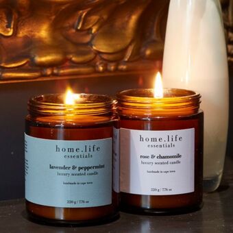 Whitehouse Home.life luxury scented candle with lid - lavender & peppermint offer