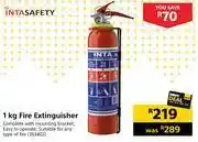 Builders Warehouse Inta safety fire extinguisher-1kg offer