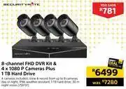 Builders Warehouse Securitymate 8 channel fhd dvr kit & 4 x 1080 p cameras plus 1tb hard drive offer