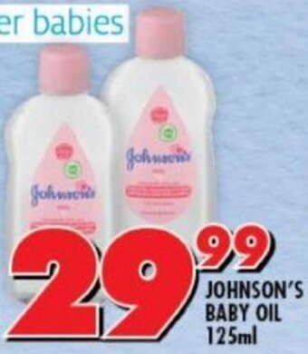 Shoprite Johnson's Baby Oil 125ml offer