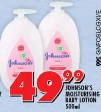 Shoprite Johnson's Moisturising Baby Lotion 500ml offer