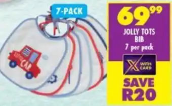 Shoprite Jolly Tots Bib 7 per Pack offer