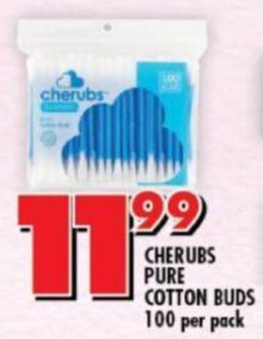 Shoprite Cherubs Pure Cotton Buds 100's per Pack offer
