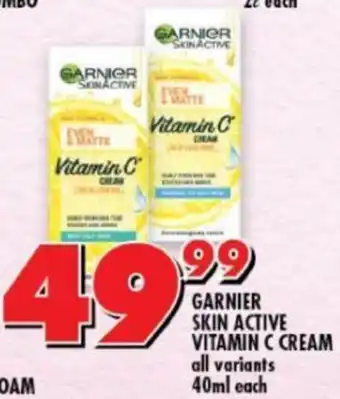 Shoprite Garnier Skin Active Vitamin C Cream 40ml offer