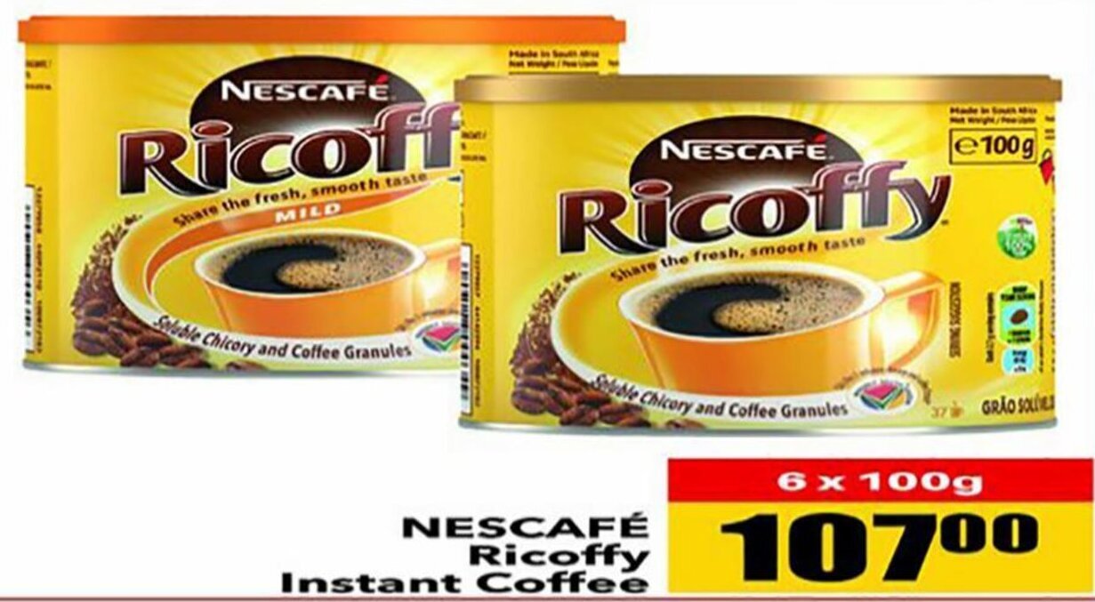 Nescafé Ricoffy Instant Coffee 6 x 100g offer at Jumbo