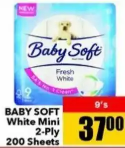 Jumbo Baby Soft White Mini 2-Ply 200 Sheets 9's offer